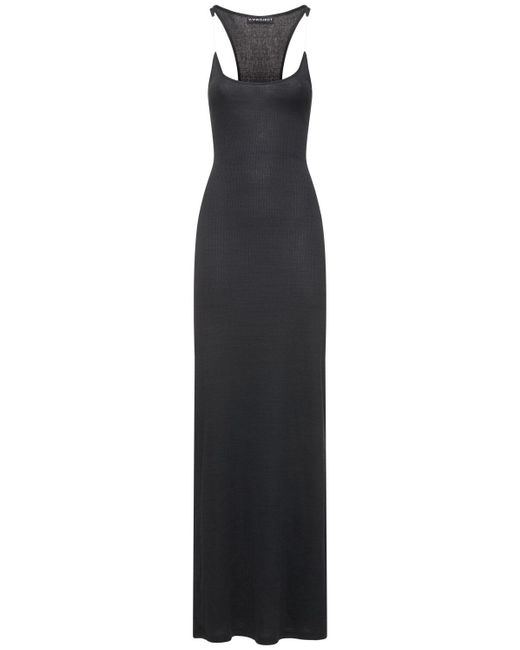 Y. Project Black Langes Kleid Aus Strick Mit Unsichtbaren Trägern