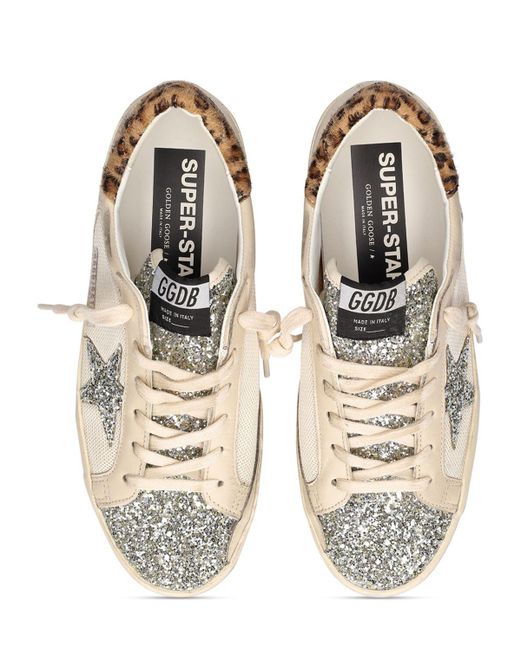 Golden Goose Deluxe Brand Natural 20mm Super-star Mesh & Leather Sneakers
