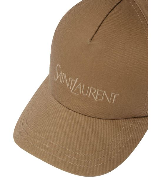 Cappello baseball in cotone di Saint Laurent in Brown da Uomo