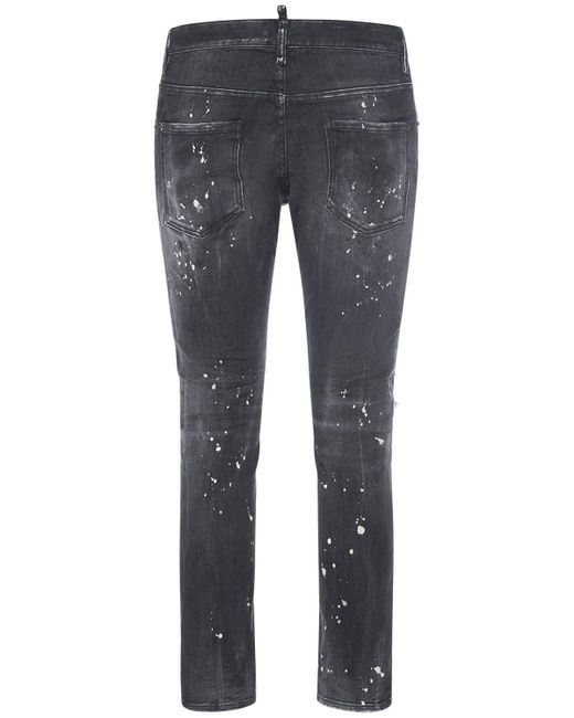 DSquared² Gray Skater Painted Denim Jeans for men