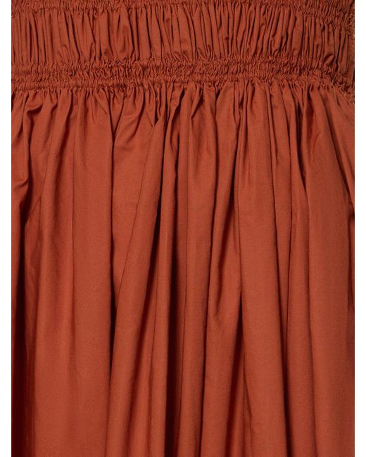 Vestido maxi de algodón orgánico Matteau de color Red