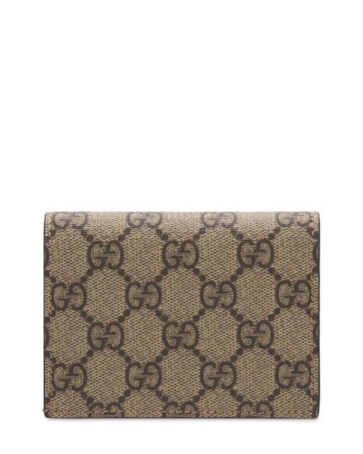 Gucci Gray Marmont Gg Canvas Card Case Wallet