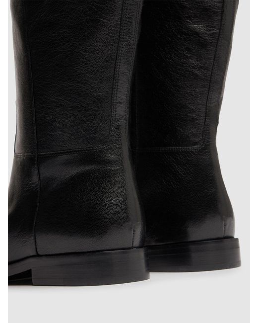 Tory Burch T Lock レザーライディングブーツ 10mm Black