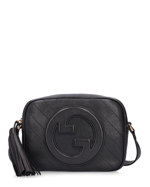 Gucci Blondie Leather Shoulder Bag in Black | Lyst