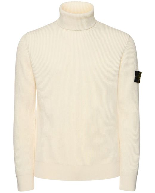 メンズ Stone Island ウールセーター Natural