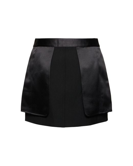 Helmut Lang Black Inside-Out Tech Mini Skirt
