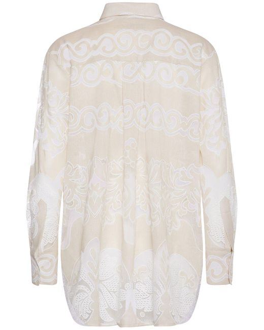 Borgo De Nor White Nova Printed Shirt