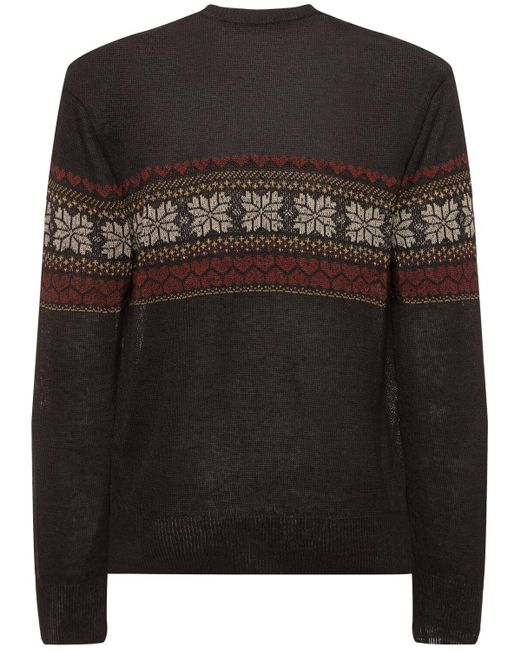 Our Legacy Black Hemp Knit Crewneck Sweater for men