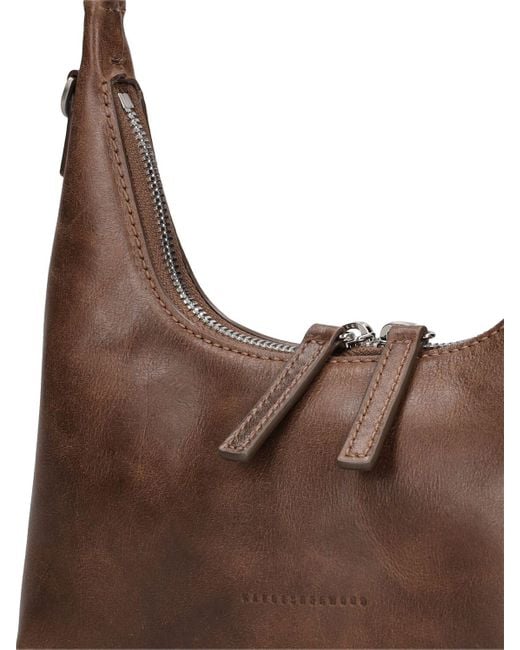 MARGE SHERWOOD Natural Mini Hobo Leather Bag W/Strap