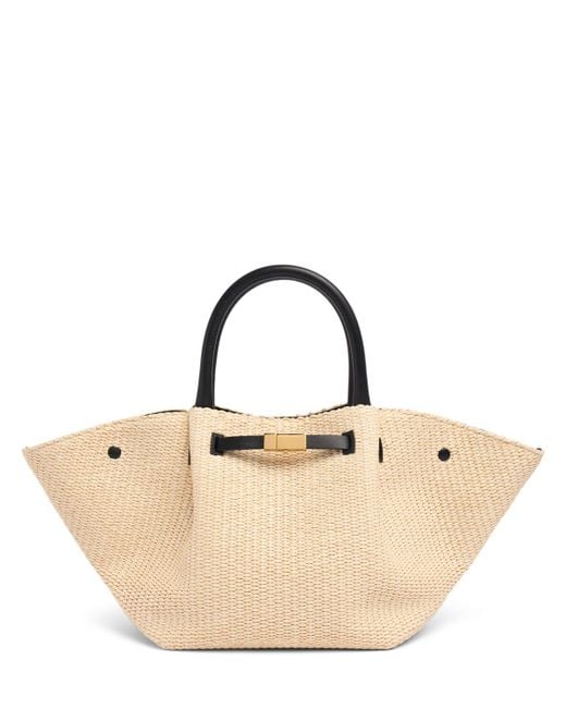 DeMellier London Natural Midi New York Raffia Tote Bag