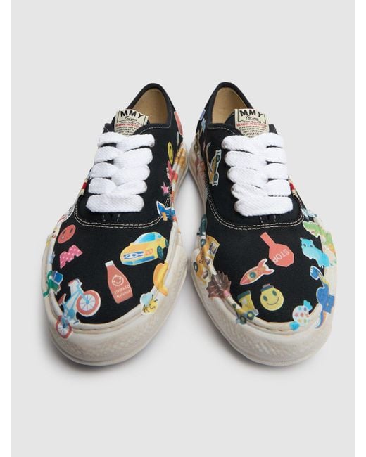 Maison Mihara Yasuhiro White Baker Stickers Low Sneakers for men