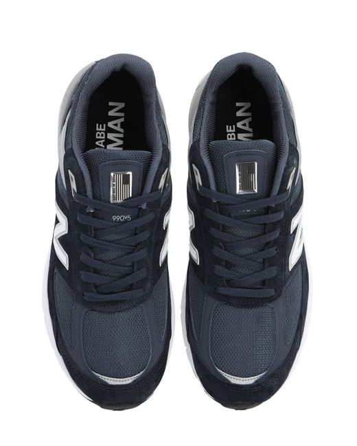 Junya Watanabe Suede Navy New Balance Edition M990 V5 Sneakers In