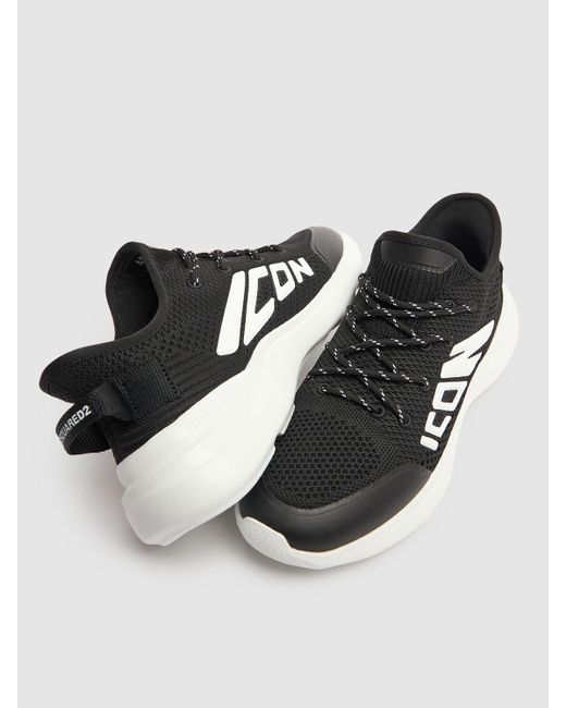DSquared² Black Ledersneakers "icon"