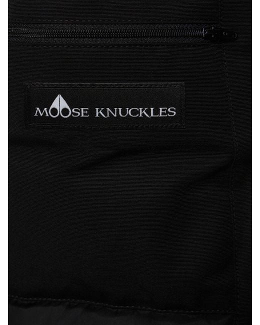 Moose Knuckles Baumwoll-daunenbomber Mit Kunstfell "ballistic" in Black für Herren