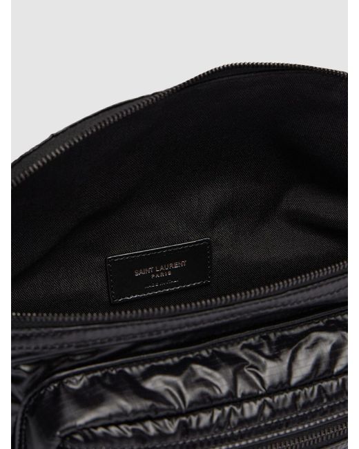 Saint Laurent Black Logo Nylon Ripstop Belt Bag for men