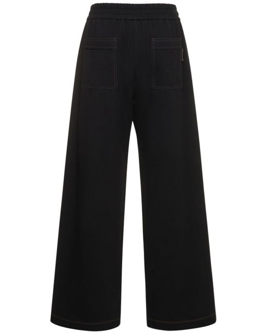 Pantalon ample en coton mélangé Brunello Cucinelli en coloris Black