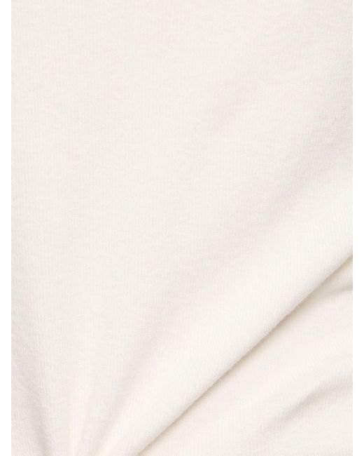 Extreme Cashmere White Snake Cotton & Cashmere Long Dress