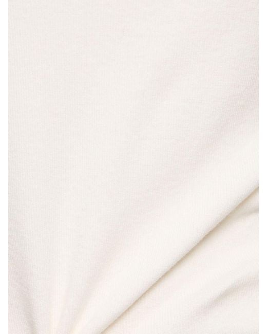Extreme Cashmere White Snake Cotton & Cashmere Long Dress