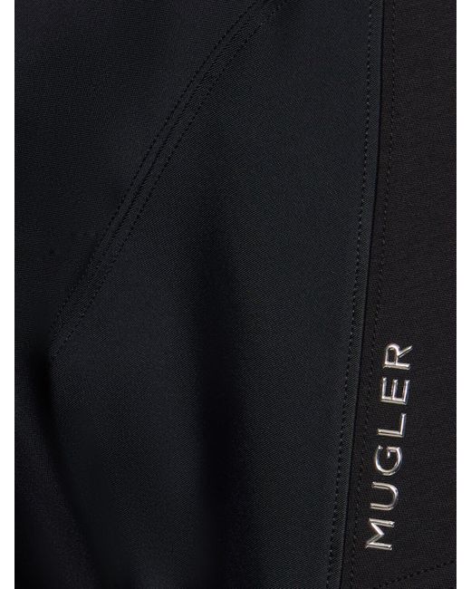 Mugler Black Paneled Cotton & Nylon Slim T-Shirt for men