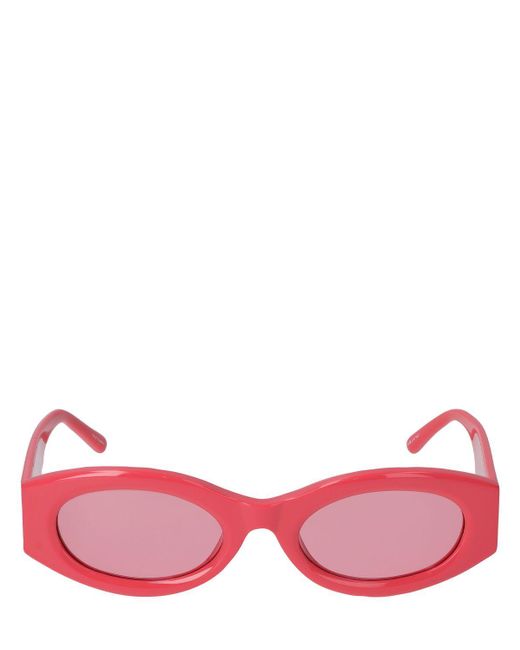 The Attico Pink Ovale Sonnenbrille Aus Acetat "berta"