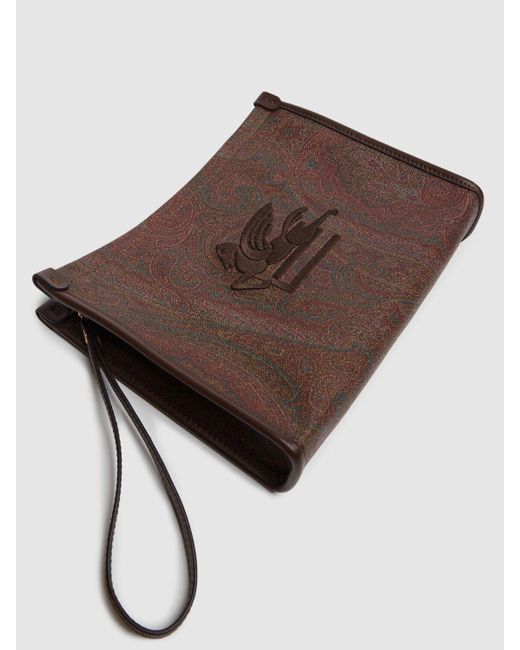 Etro Brown Medium Pouch "arnica"