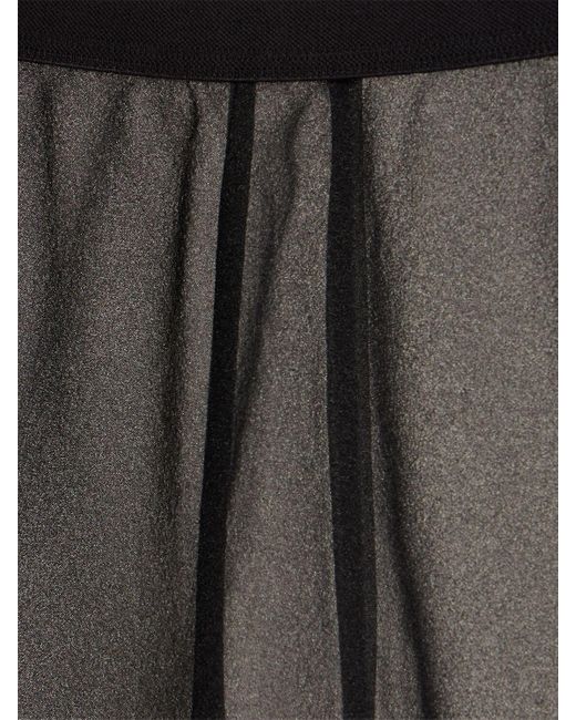 Rick Owens Black Farrah Sheer Bias Wide Pants