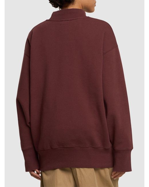 Mujer Sudadera De Algodón Con Logo Anine Bing de color Red