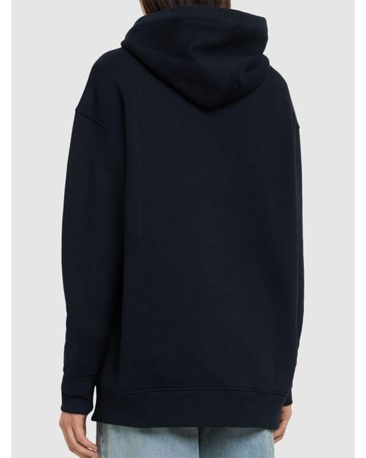 Max Mara Blue Oversize Jersey-hoodie Mit Logo "musa"