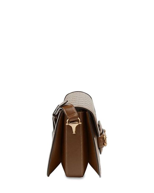 Gucci Brown 1955 Horsebit Gg Supreme & Leather Bag