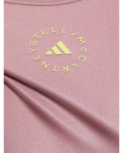 Adidas By Stella McCartney Shiny 2-in-1 レオタードボディスーツ Pink