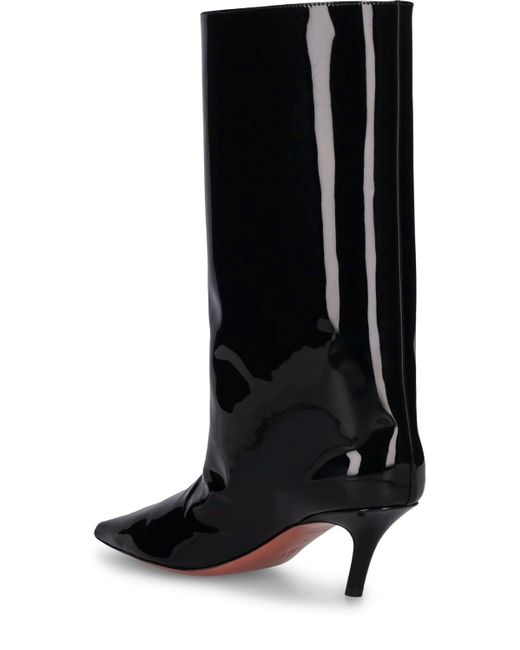 AMINA MUADDI Black 60Mm Fiona Patent Leather Boots
