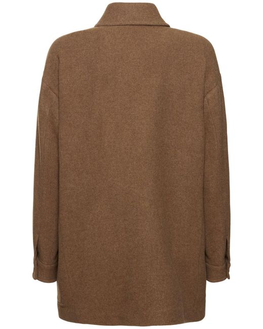 Max Mara Eligio シェトランドシャツジャケット Brown