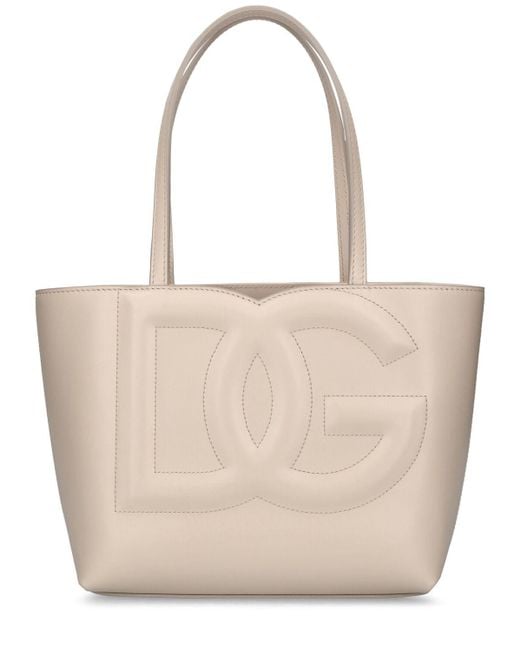 Petit sac cabas en cuir à logo dg Dolce & Gabbana en coloris Natural