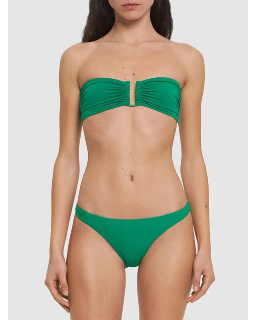 Eres Green Show Bandeau Bikini Top