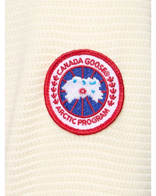 Canada Goose Natural Hybridge Wool Knit Zip Jacket