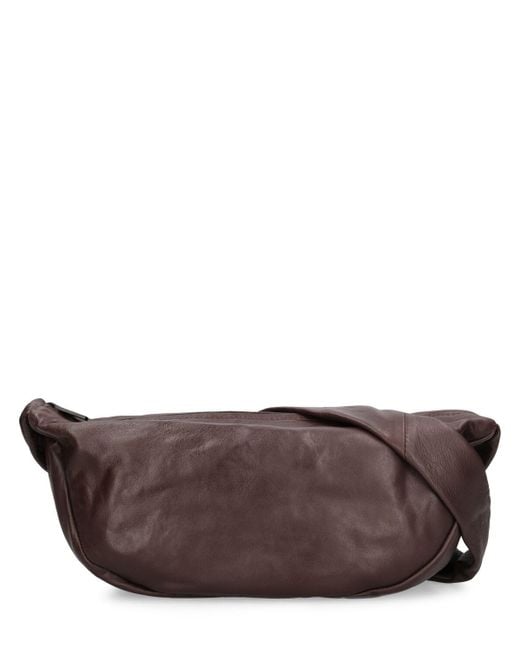 St. Agni Brown Small Crescent Leather Bag