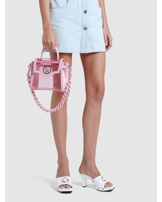 Versace Pink Transparente Tasche Aus Transpparentem Plexiglas