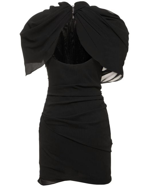 Jacquemus Black La Robe Castagna Draped Satin Dress
