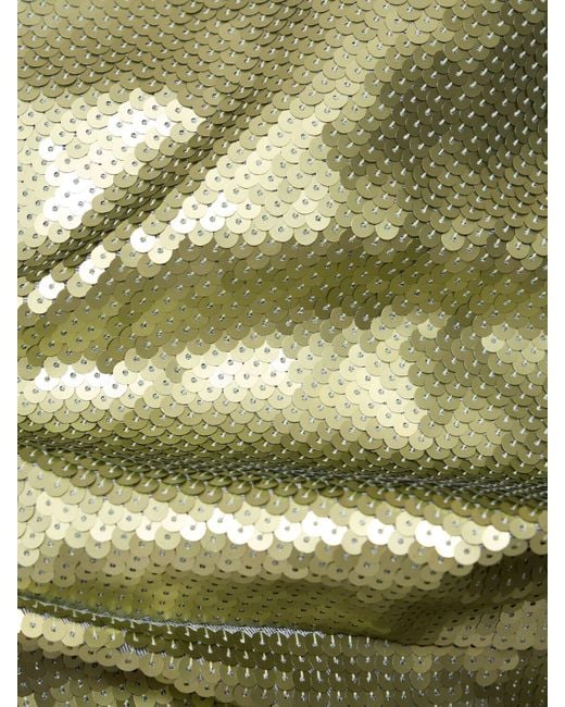 Rick Owens Green Luxor Sequin-embellished Top