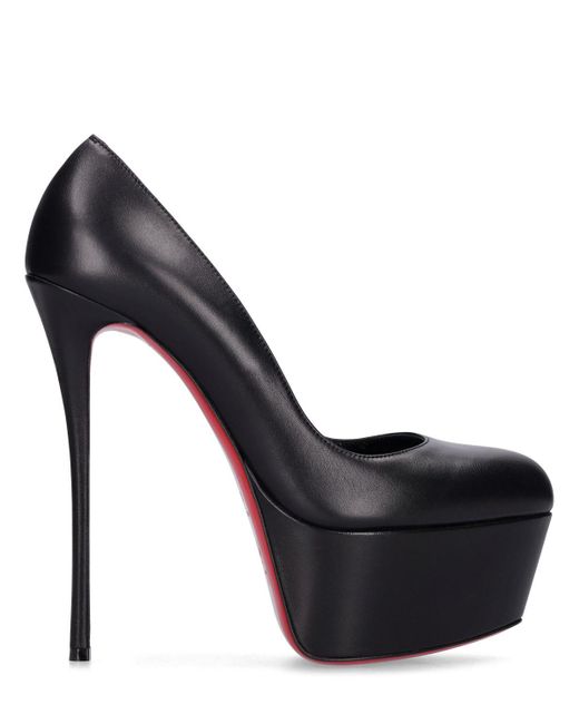 Christian Louboutin Black 160Mm Dolly Leather Platform Pumps