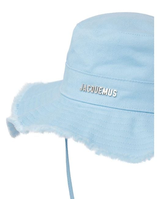 Cappello le bob artichaut in cotone con logo di Jacquemus in Blue