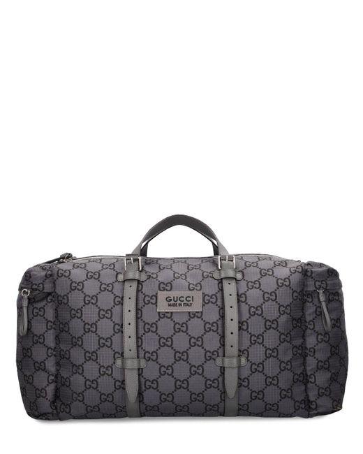 Gucci Gray gg Ripstop Nylon Duffle Bag for men