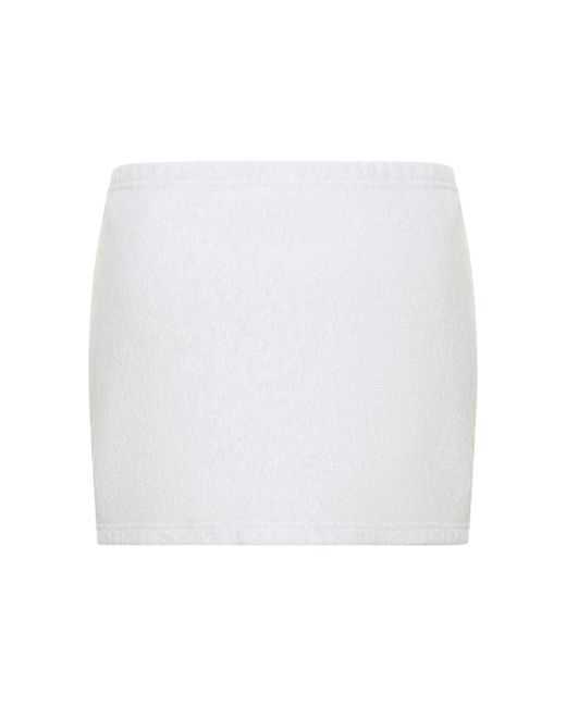 Minigonna in cotone / fascia elasticizzata di Alexander Wang in White