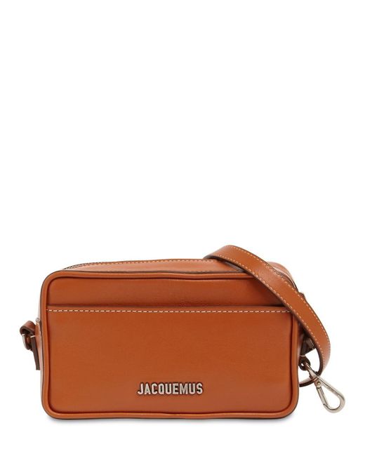 Jacquemus Brown Le Baneto Leather Crossbody Bag for men