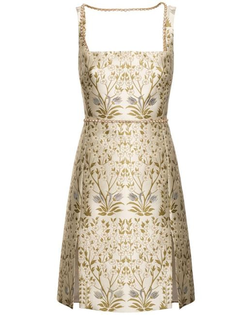 Giambattista Valli Natural Jacquard Mini Dress