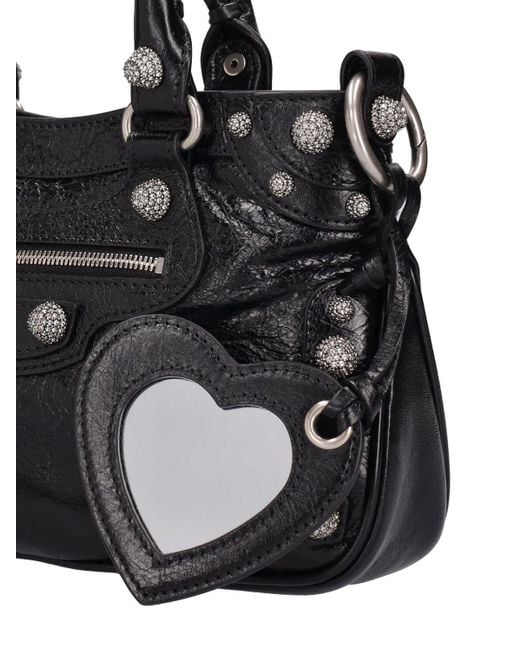 Balenciaga Black Small Neo Cagole Leather Shoulder Bag