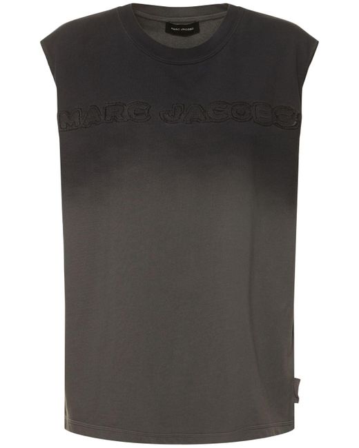 Camiseta de algodón sin mangas Marc Jacobs de color Black