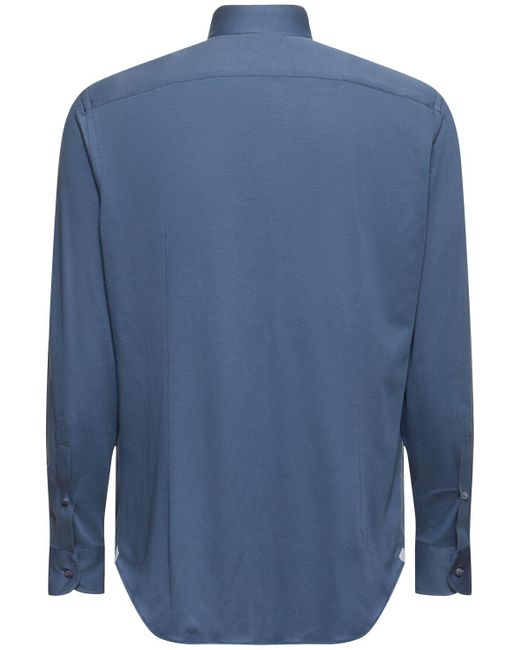 Camiseta de algodón jersey Loro Piana de hombre de color Blue
