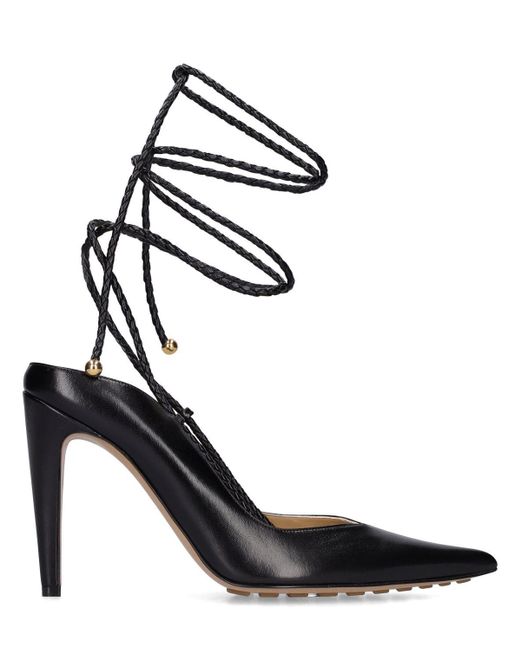 Bottega 100mm Spritz Leather Pumps in Black Lyst