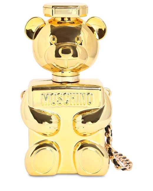 Bbolso "teddy Perfume Case" Moschino de color Metallic
